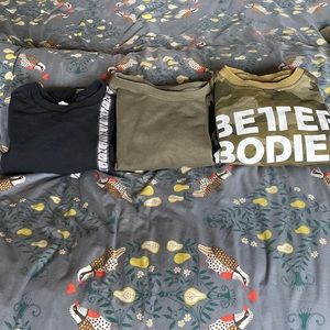 A bundle of cropped sweatshirt